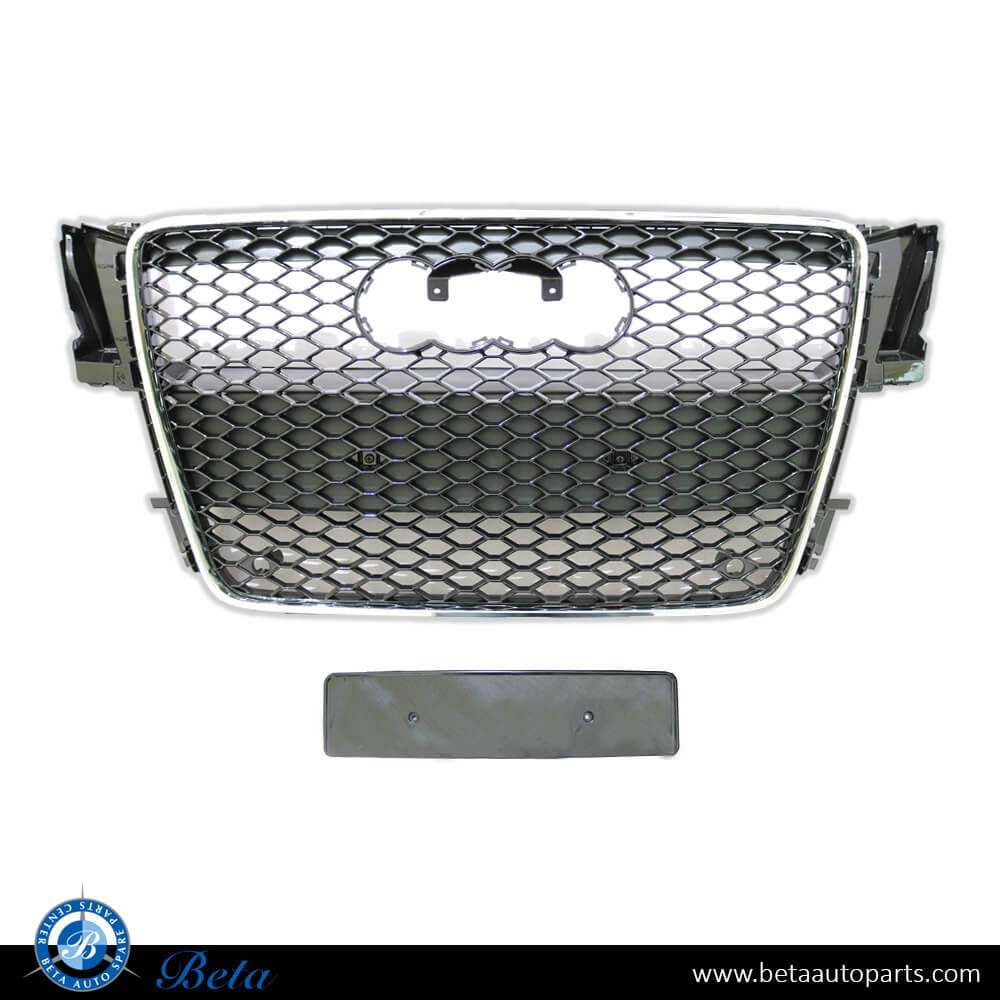 Grille RS5 Look Black and Chrome color for Audi A5 2008-2011 models, Part Number 8T0853651E Grille RS5 Look Black and Chrome color for Audi A5 2008-2011 models, Part Number 8T0853651E